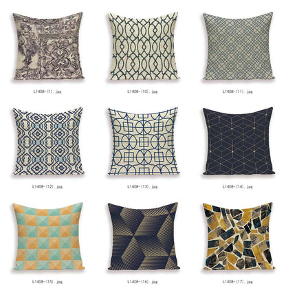 Geometric Cushions Cover Lattice Home Decorative Pillow Covers Print Cushion Covers 45X45Cm Simple Sofa Bed Pillows Cases Kissen