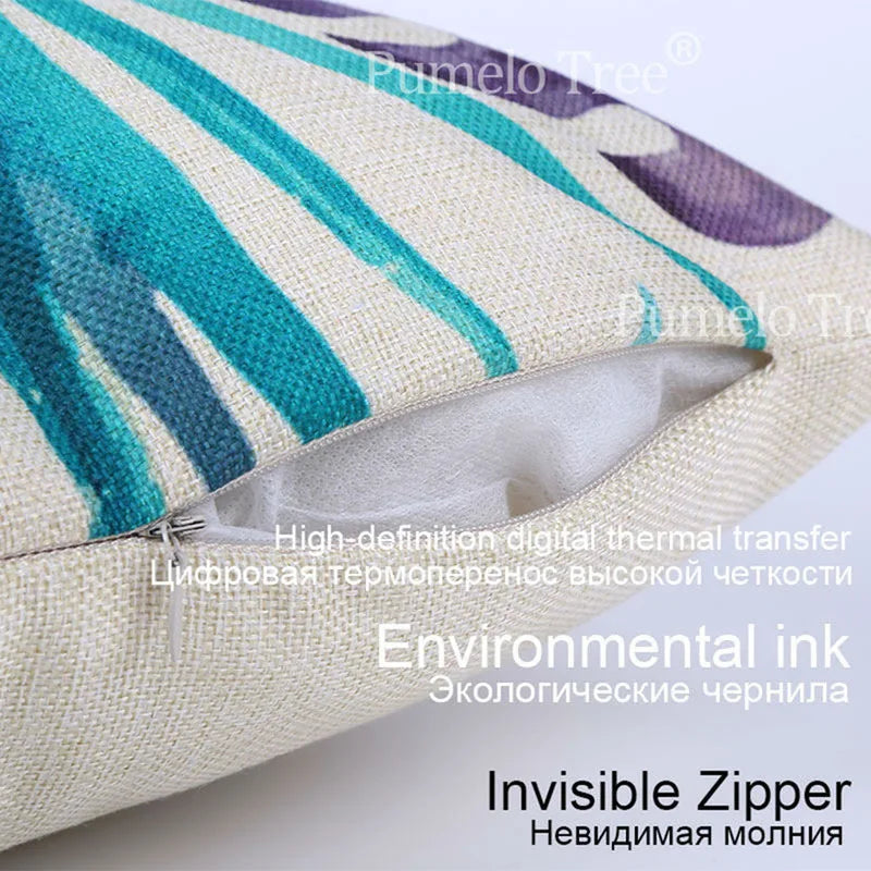 Cute Tiger Cushion Case Autumn and Winter Home Decor Pillows Cases Animal Sofa Bed Cushions Cover Flax Pillow Covers Kissen