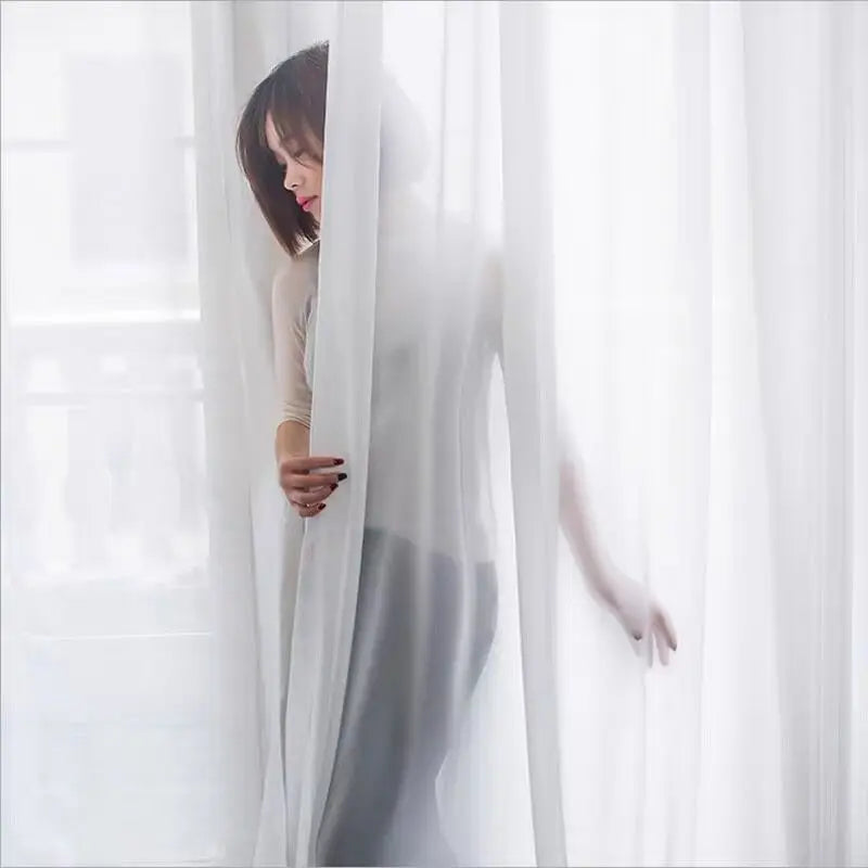 Super Soft weiße transparente Vorhang - Gardinen für Wohnzimmer und Schlafzimmer