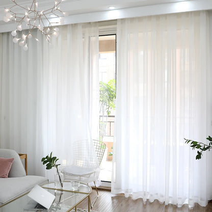Super Soft weiße transparente Vorhang - Gardinen für Wohnzimmer und Schlafzimmer