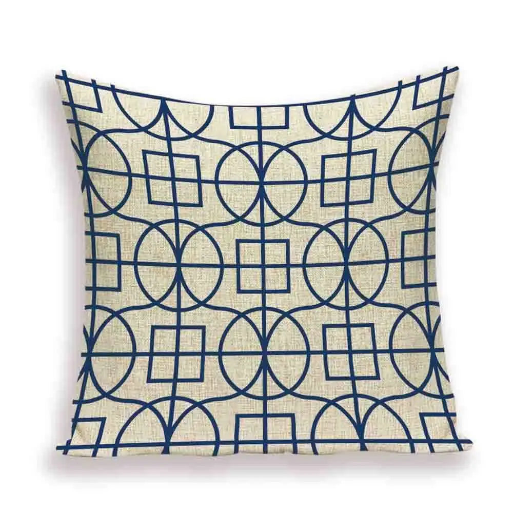 Geometric Cushions Cover Lattice Home Decorative Pillow Covers Print Cushion Covers 45X45Cm Simple Sofa Bed Pillows Cases Kissen