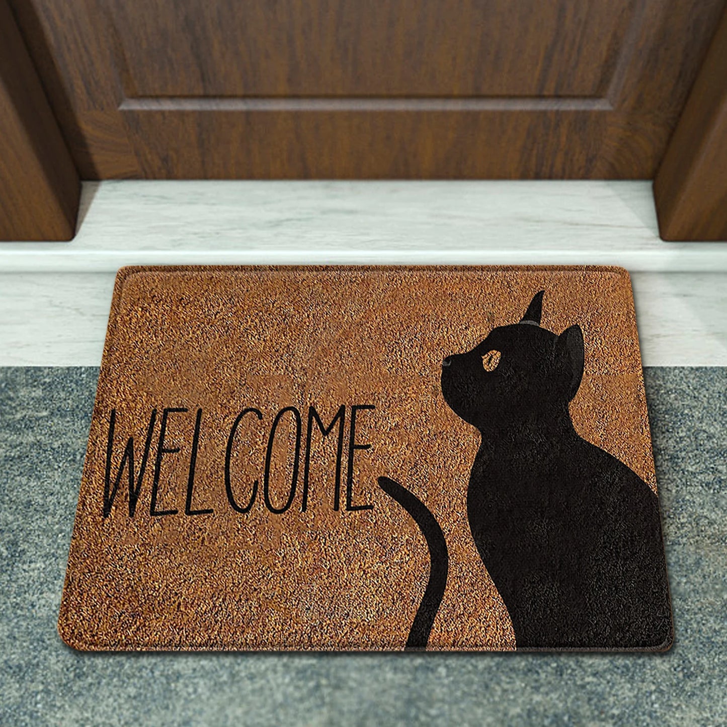Front Doormats Indoor Outdoor Easy to Clean Floor Mat w/ Non-Slip Rubber Backing