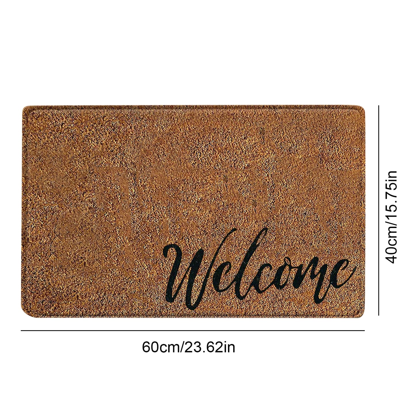 Front Doormats Indoor Outdoor Easy to Clean Floor Mat w/ Non-Slip Rubber Backing