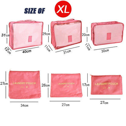 6-teilige Aufbewahrung Tasche - Organizer-Set für Gepäck