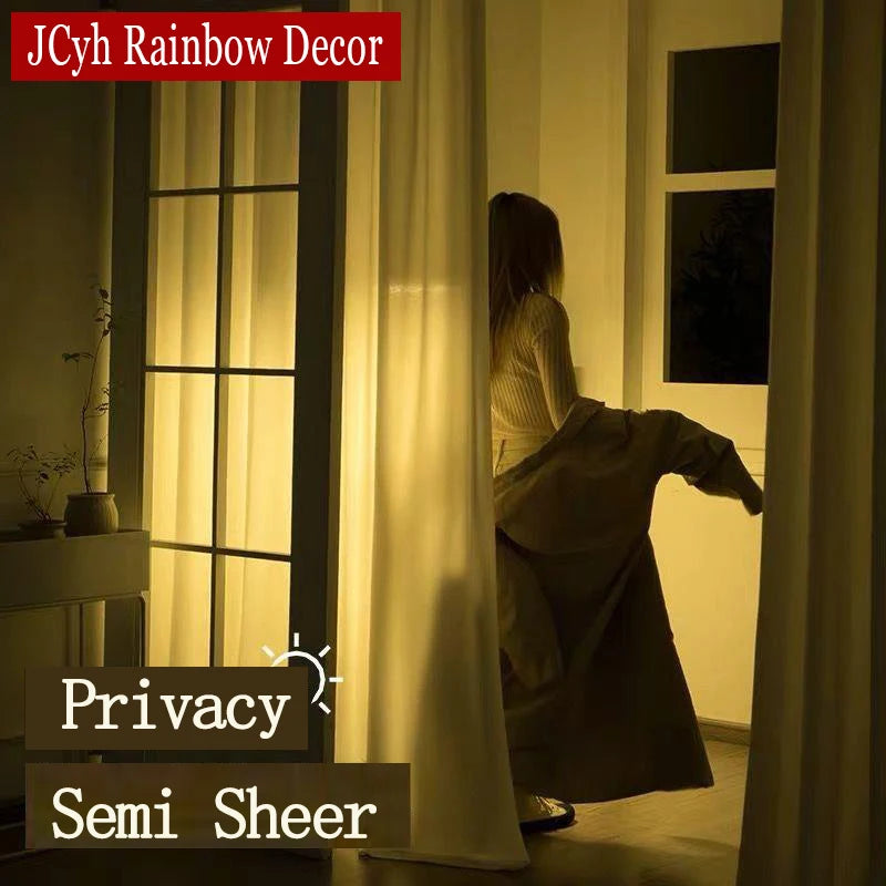 Weiße Vorhang - Gardinen für Wohnzimmer und Schlafzimmer