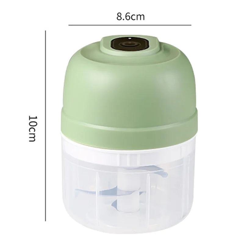 Elektrischer 100/250 ml Mini Lebensmittelhacker Mixer, drahtloser tragbarer elektrischer Knoblauchhacker Obst Gemüse Zwiebel - USB Wiederaufladbarer