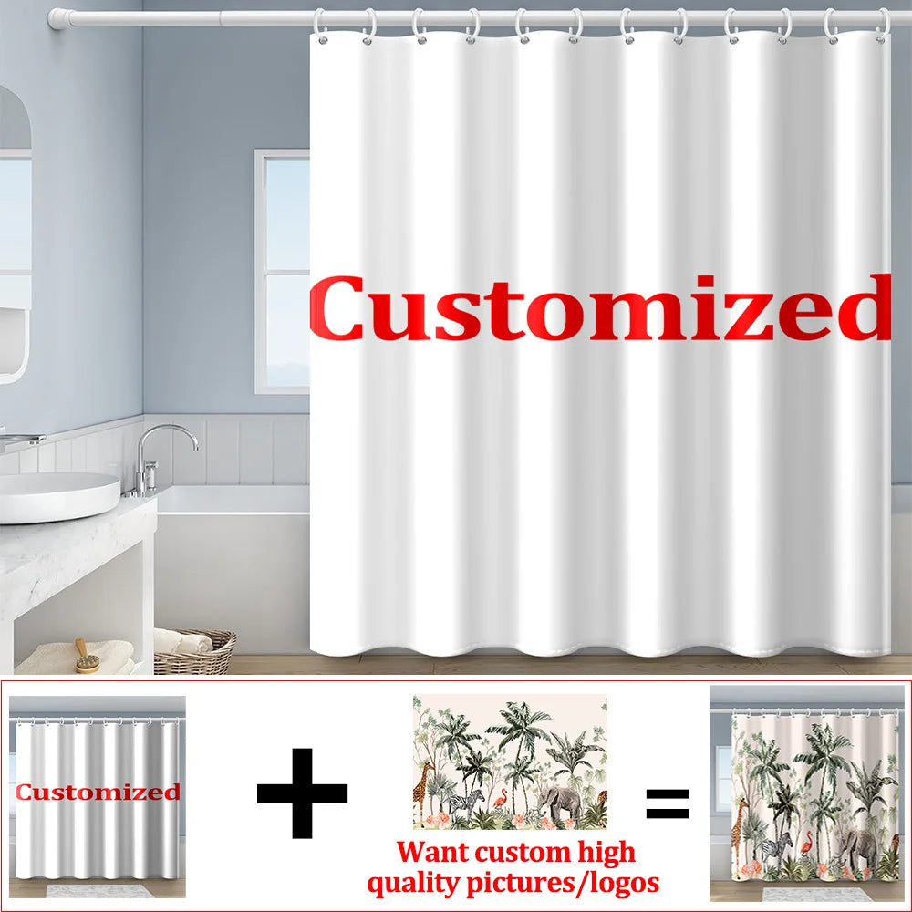 Duschvorhang Badezimmer- Vorhang für Badewanne Dusche bis zu 12 verschiedenen Motiven