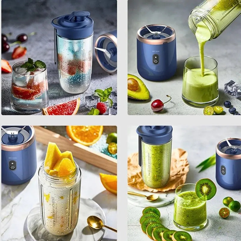 Tragbar Sport Standmixer für Shakes und Smoothie - 300ml Tragbarer Mixer USB Wiederaufladbarer