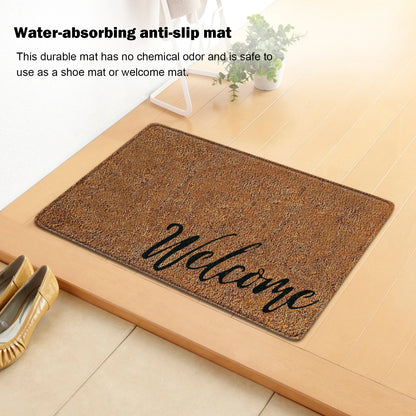 Front Doormats Indoor Outdoor Easy to Clean Floor Mat w/ Non-Slip Rubber Backing