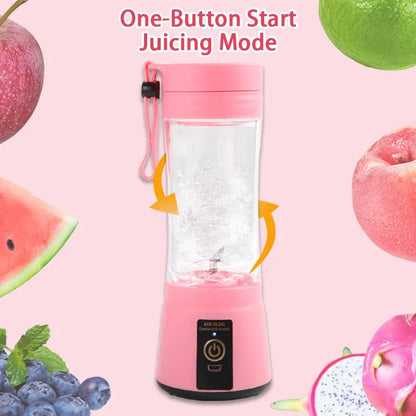 Tragbare Fruchtsaft Mixer persönliche elektrische Mini-Flasche  USB 6 Klingen Entsafter Tasse Maschine für Küche