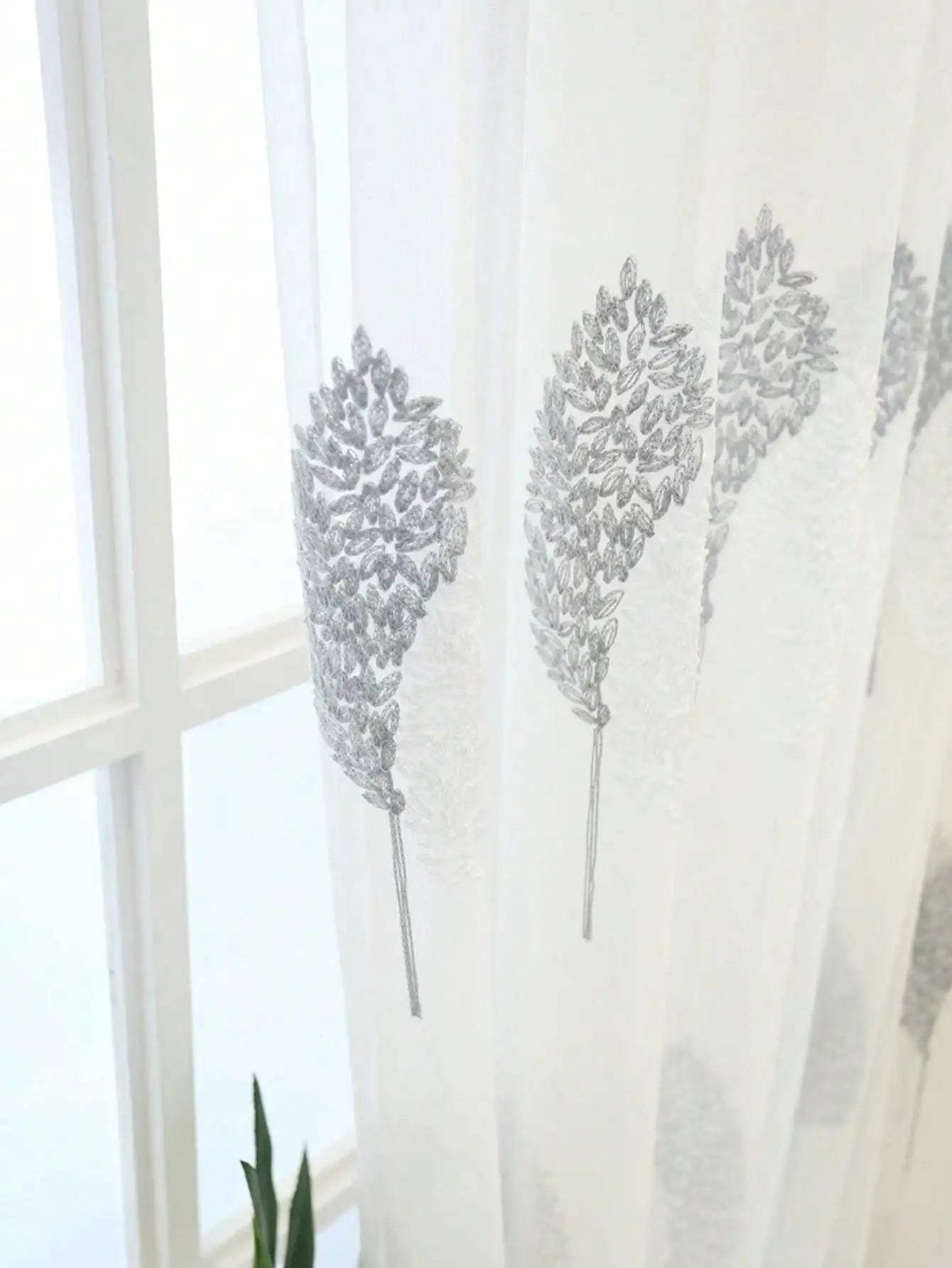 Transparent Vorhang für Wohnzimmer und Schlafzimmer 3 Motiven