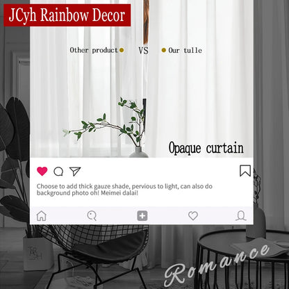 Weiße Vorhang - Gardinen für Wohnzimmer und Schlafzimmer