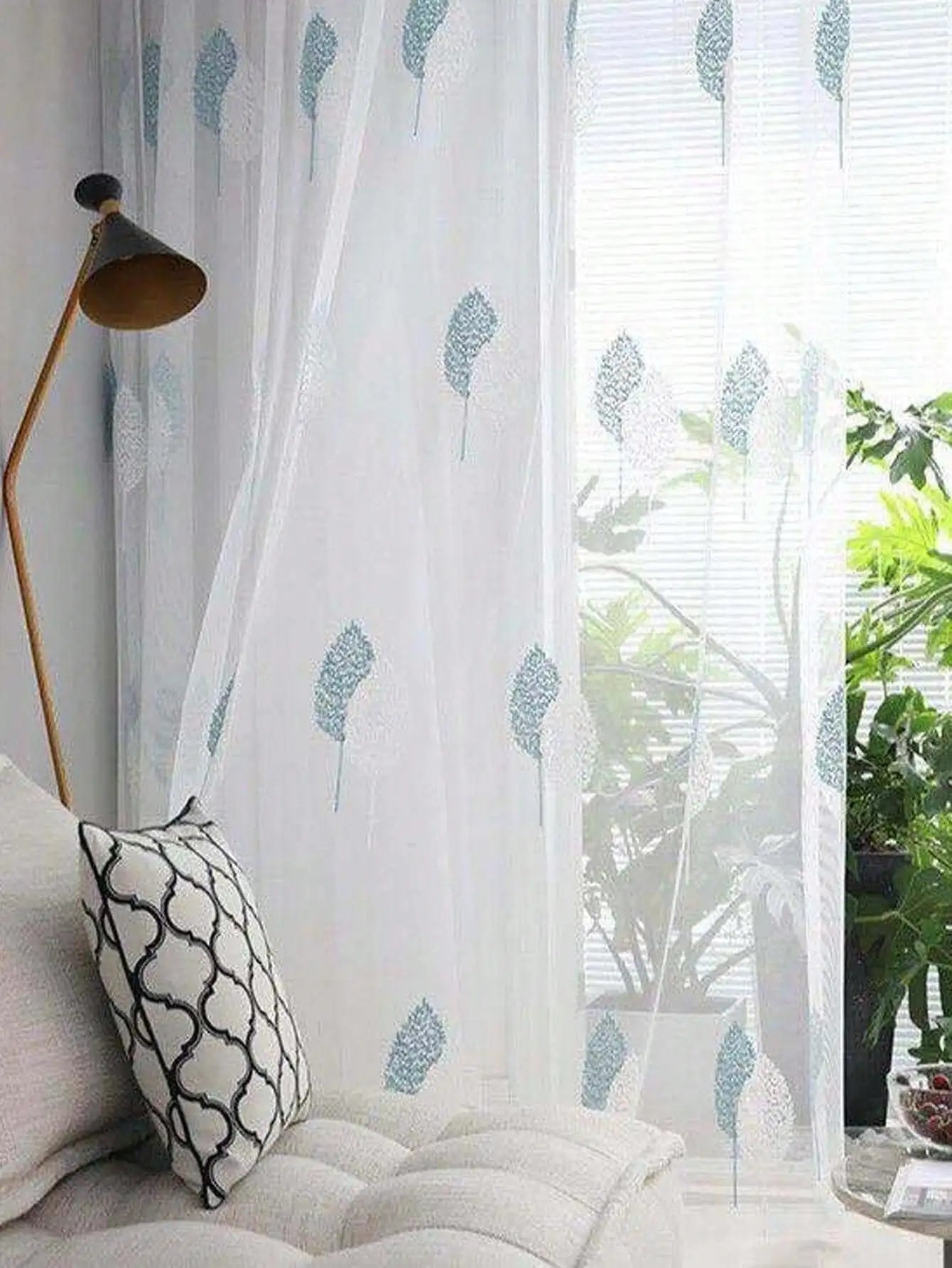 Transparent Vorhang für Wohnzimmer und Schlafzimmer 3 Motiven