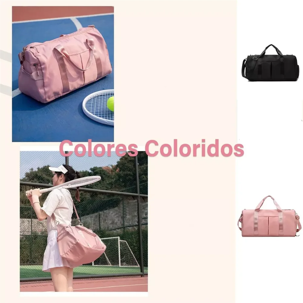 Sporttasche mit Schuhfach , Reisetasche für Frauen und Herren 49x24x25cm