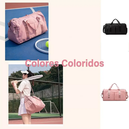 Sporttasche mit Schuhfach , Reisetasche für Frauen und Herren 49x24x25cm