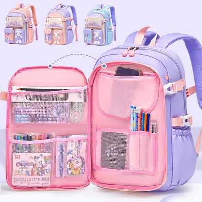 2023 Grundschul mädchen Schult asche kawaii leichte Kinder tasche wasserdichte Taschen bunte Reise rucksack Mochi las Geschenke